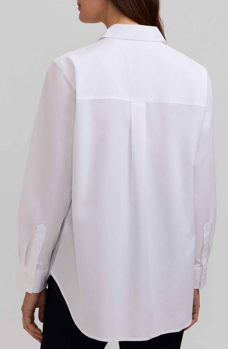 Foxcroft Non-Iron Boyfriend Button-Up Shirt, Alternate, color, White