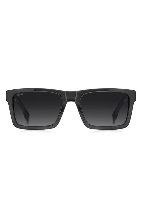 56mm Gradient Rectangular Sunglasses