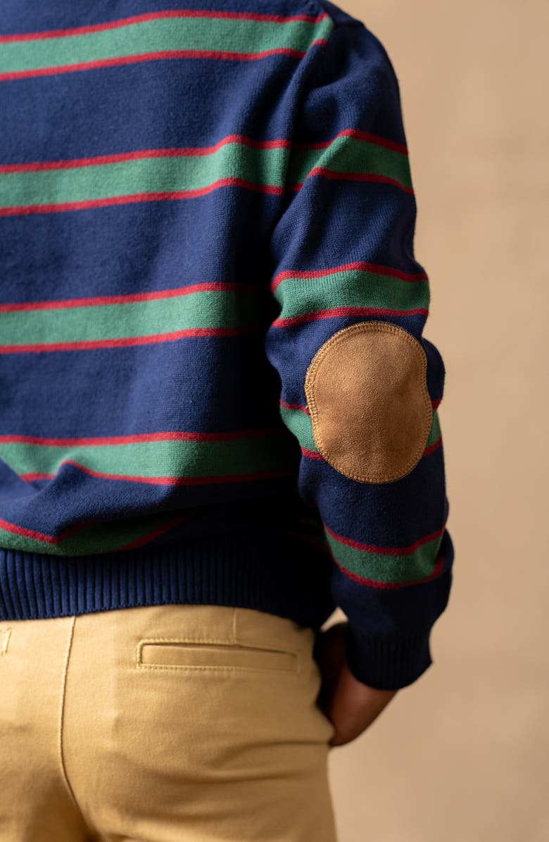 Hope & Henry Baby Boys' Organic Sweater Henley with Elbow Patches, Infant, Alternate, color, 