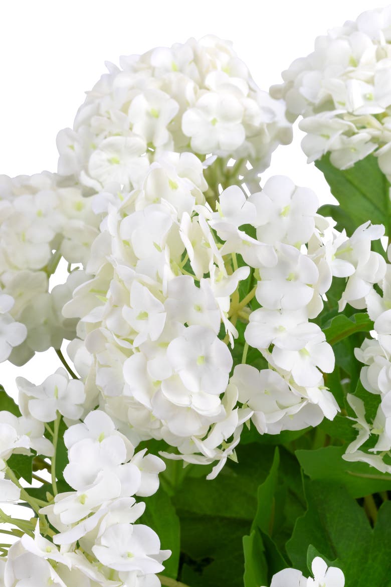Cosima RealTouch Snowball Hydrangea Arrangement, Alternate, color, Snow