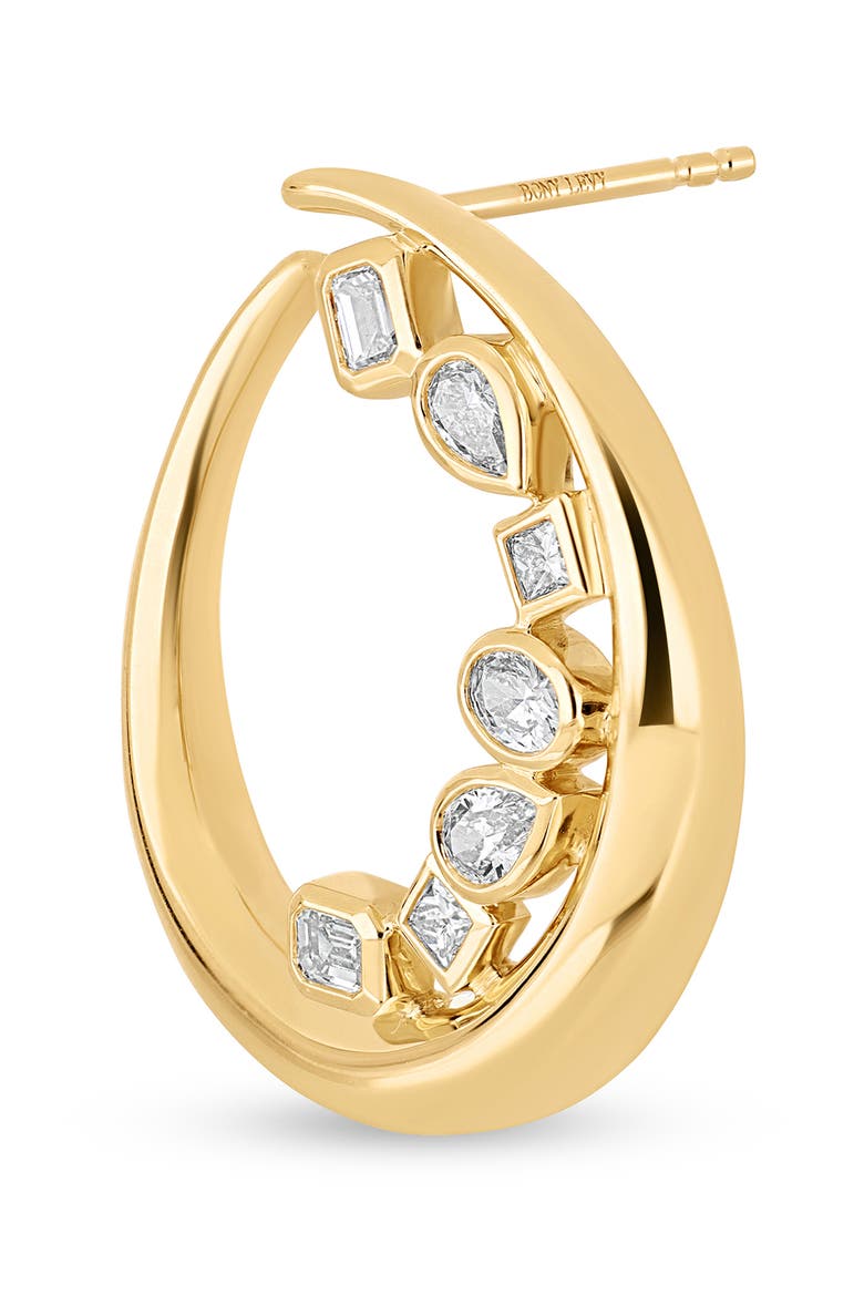 Maya Diamond Statement Hoop Earrings (Online Trunk Show), Alternate, color, 18K YELLOW GOLD/ DIAMOND