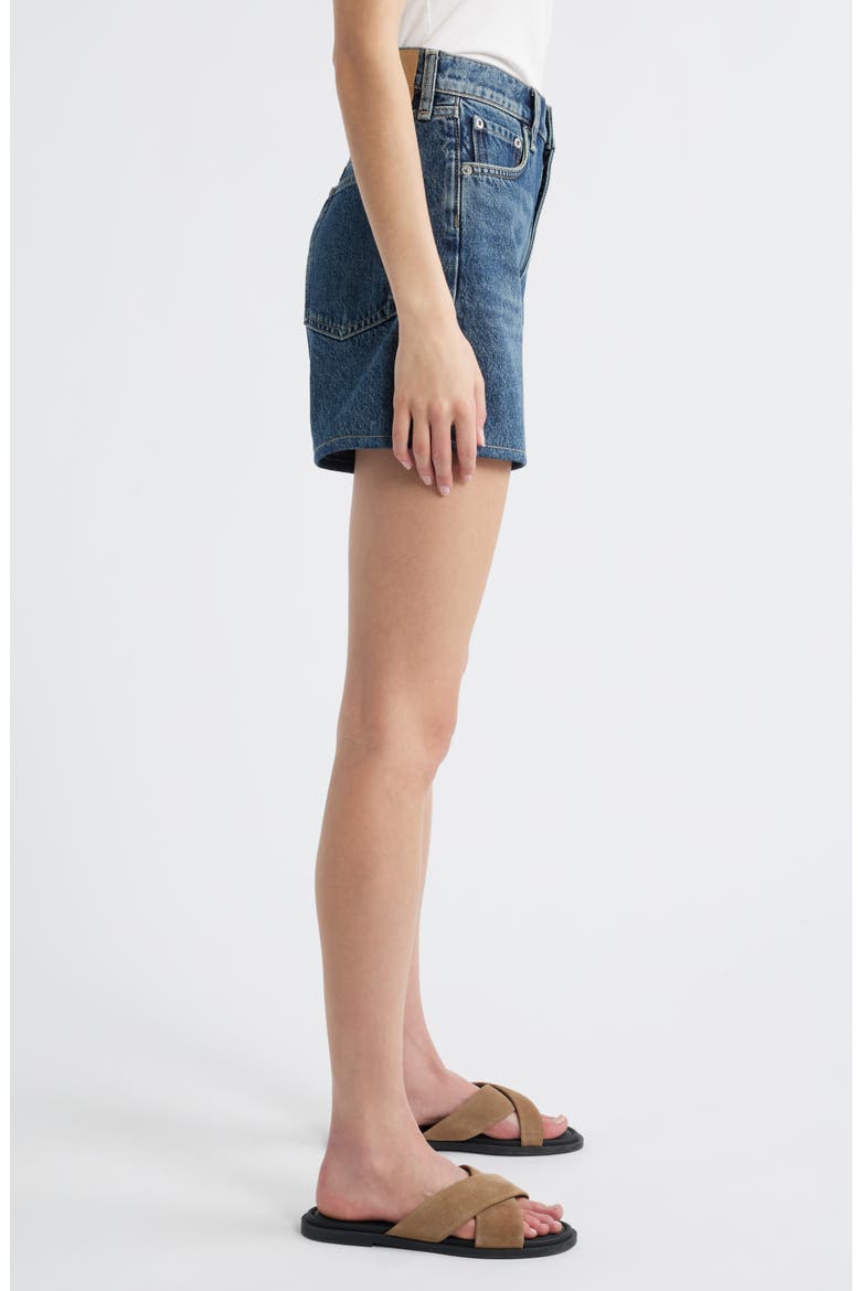 Kaia High Waist Relaxed Fit Denim Shorts, Alternate, color, ADELINE