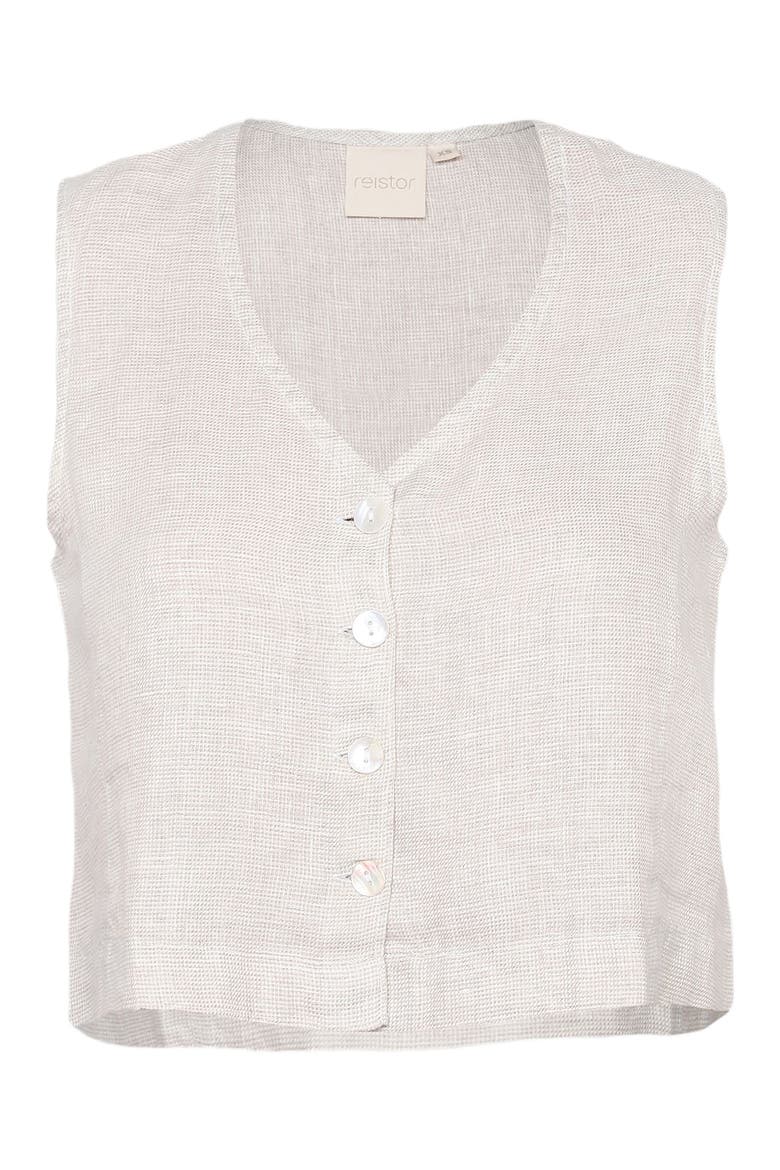 Cropped vest shirt, Alternate, color, Off-white