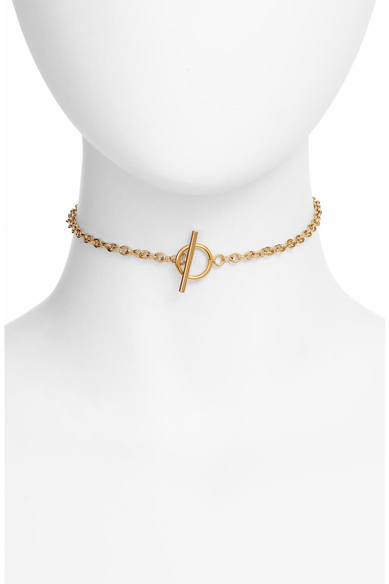 Peyton Toggle Choker, Main, color, GOLD