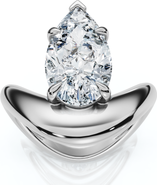 Bliss Diamond Certified 2Ct Minali Curved Pear Diamond Engagement Ring 14k Gold/Pt Lab Grown