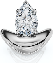 Bliss Diamond Certified 2Ct Minali Curved Pear Diamond Engagement Ring 14k Gold/Pt Lab Grown