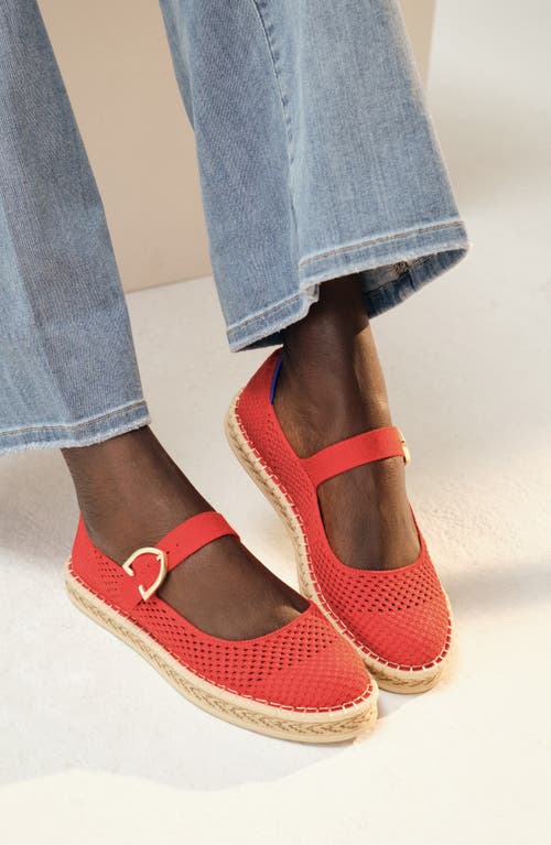 Rothys Rothy's The Espadrille Mary Jane In Red Hot