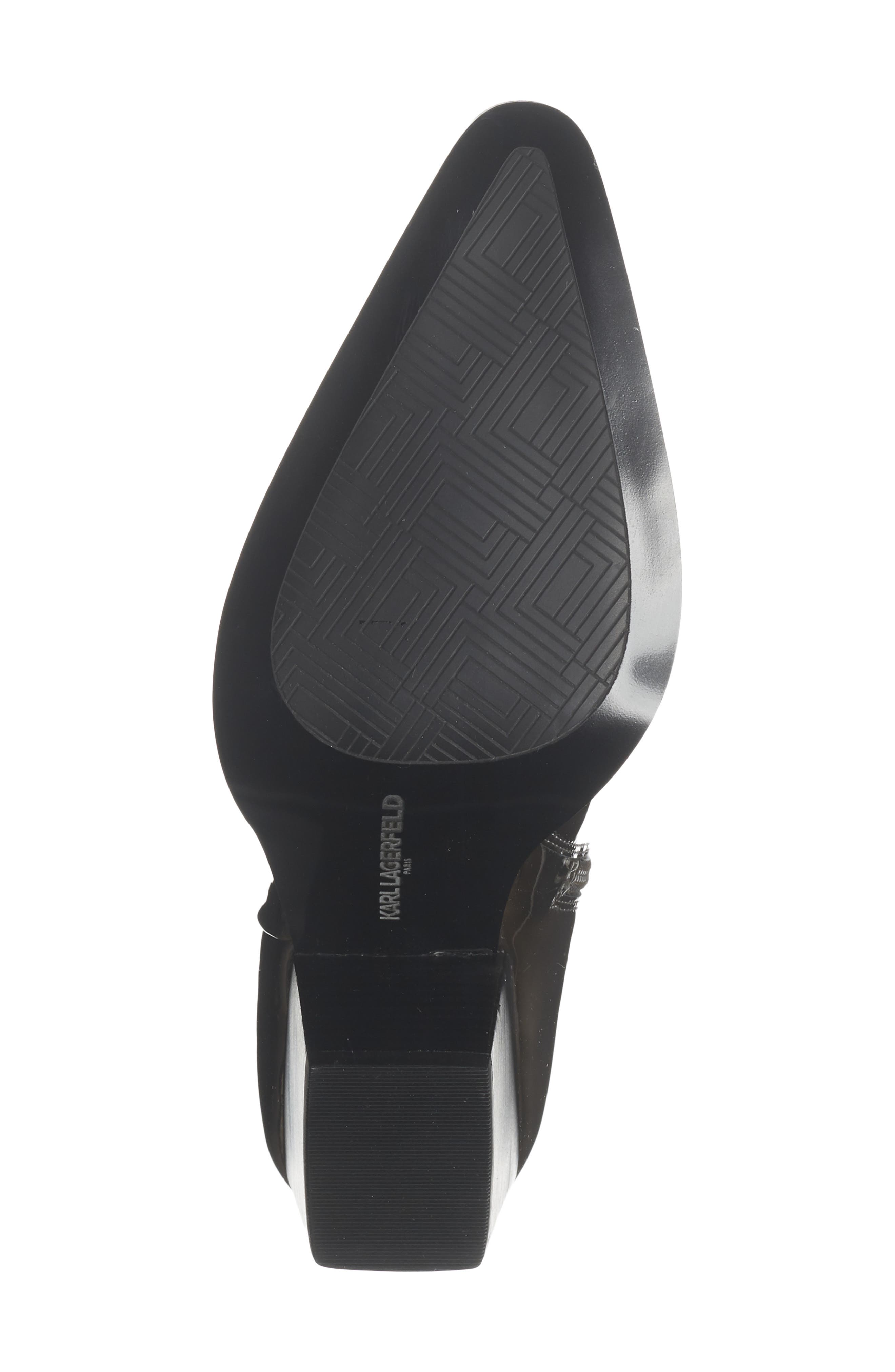 KARL LAGERFELD PARIS Kortini Pointed Toe Bootie, Alternate, color, Pewter