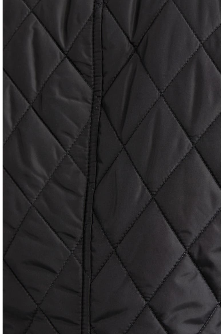 Quilted Nylon Barn Jacket, Alternate, color, BLACK/ SAND IP CHECK