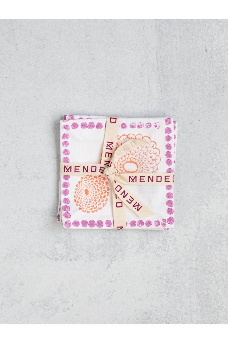 Marigold Cocktail Napkins - Set of 4, Alternate, color, Lilac & Melon