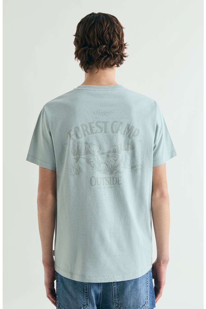 Washed effect printed T-shirt, Alternate, color, Duck