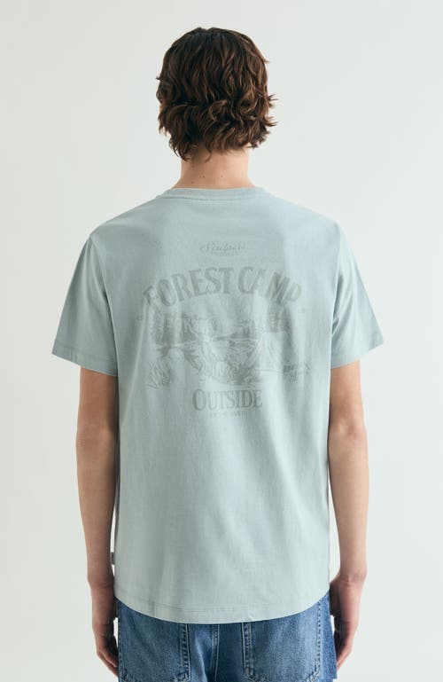 Scalpers Washed Effect Printed T-shirt In Blue
