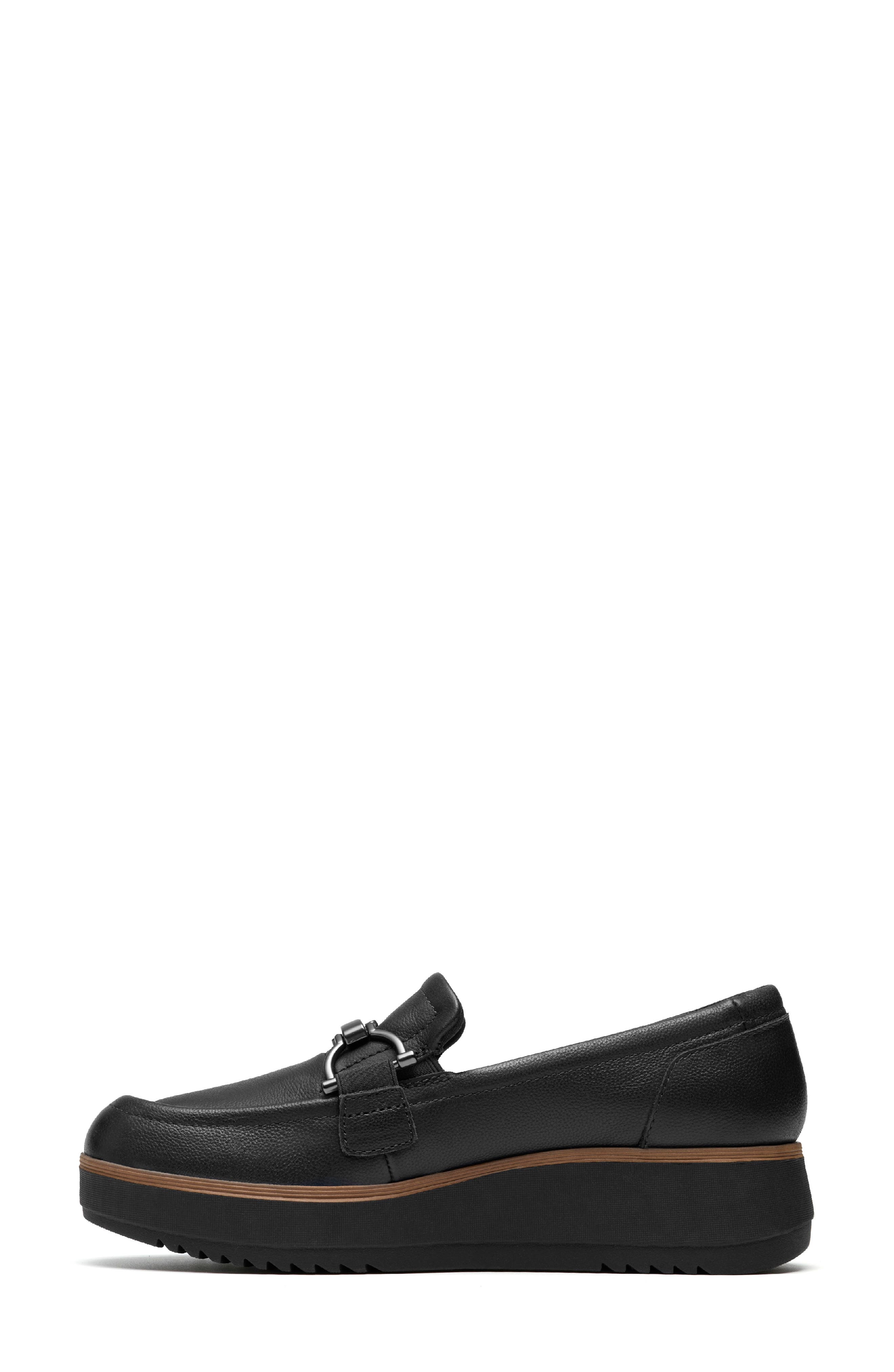 Zylah Erin Wedge Loafer, Alternate, color, BLACK LEATHER