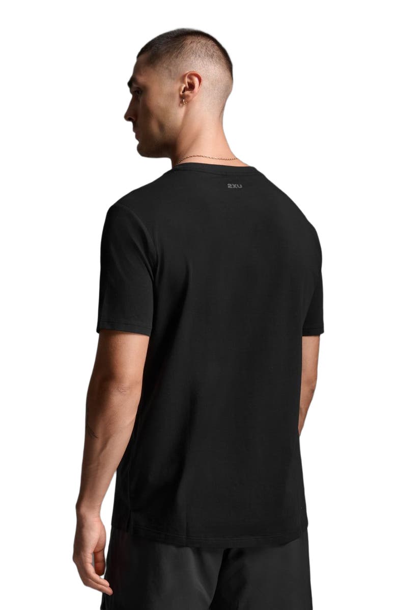 2XU Motion Cotton Flex Tee, Alternate, color, Black/Black