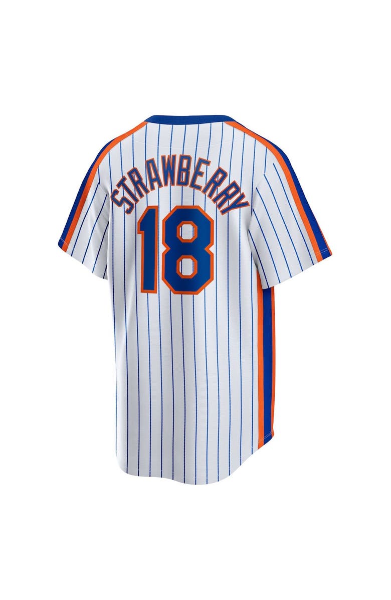 Nike Men's Nike Darryl Strawberry White New York Mets Home Cooperstown Collection Player Jersey, Alternate, color, White