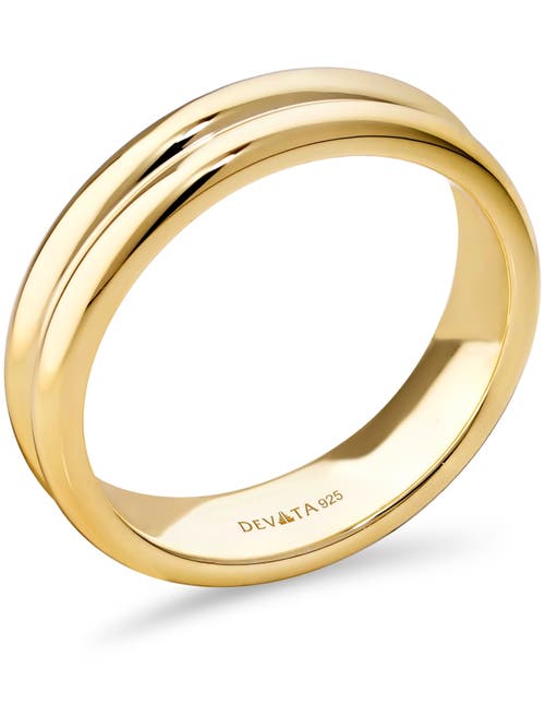 Devata Lined Band Ring In Gold