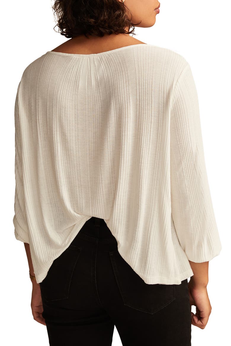 Lace Inset Henley Top, Alternate, color, WHISPER WHITE