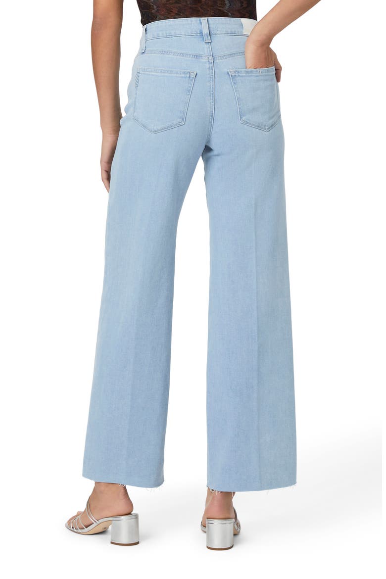 Anessa Raw Hem Wide Leg Jeans, Alternate, color, MARTINI