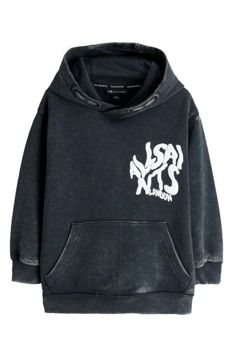 Kids' Distortion Acid Wash Graphic Hoodie