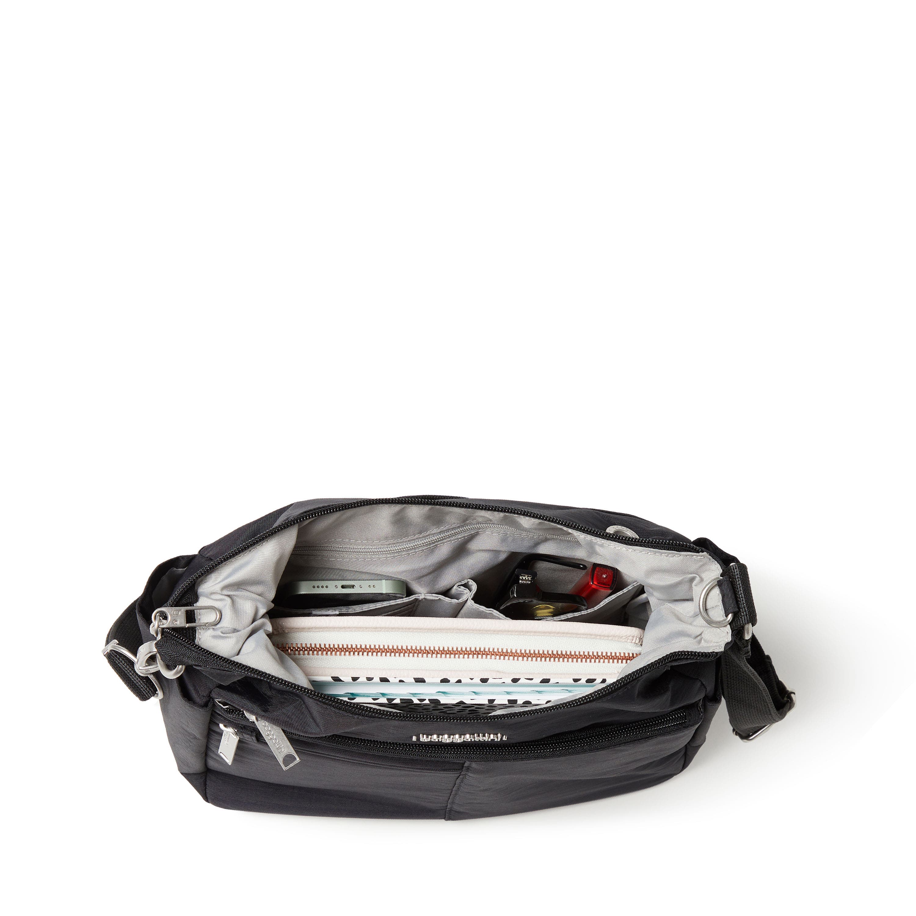 BAGGALLINI Securtex Anti-Theft Free Time Crossbody Bag, Alternate, color, Black