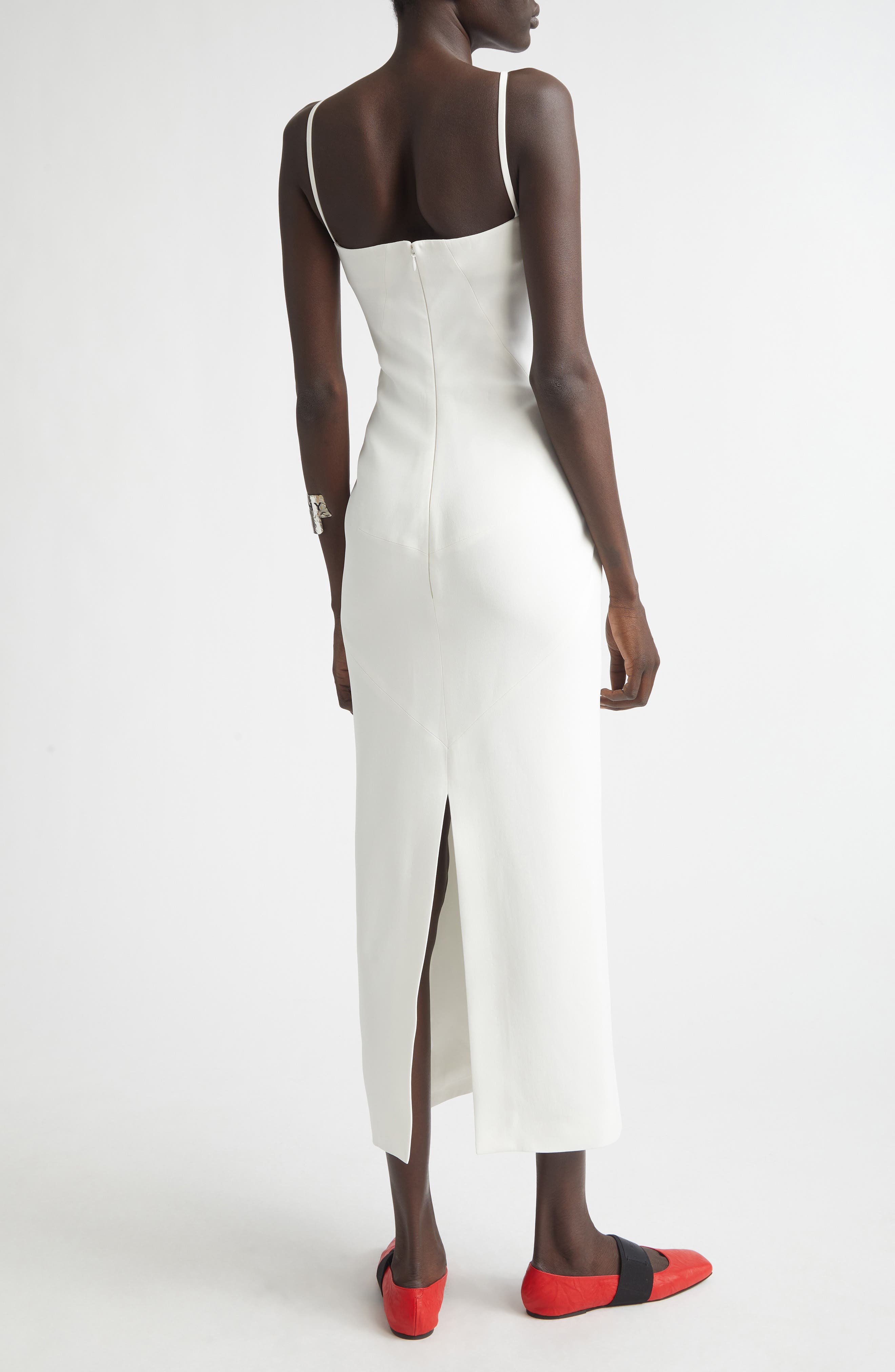 Sliced Crepe Cady Column Dress - image 2