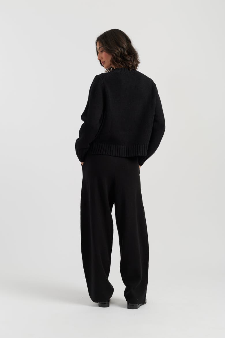 Merino Heart Sweater, Alternate, color, Black