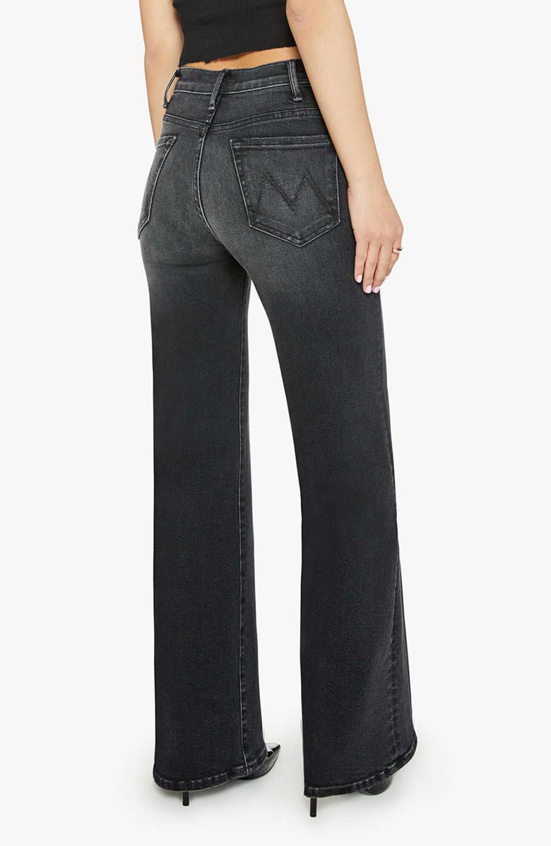 MOTHER Lil Hustler Roller Sneak Flare Jeans, Alternate, color, Not Today Satan