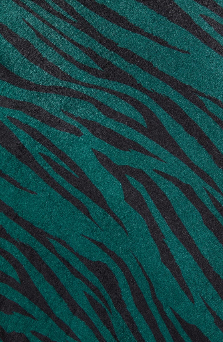 Socialite Zebra Print Bias Cut Satin Skirt, Alternate, color, 