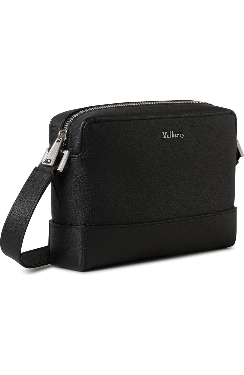 Mulberry Small Farringdon Leather Messenger, Alternate, color, Black