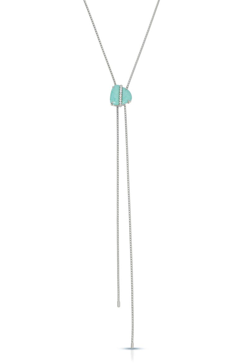 Solstice Bolo Necklace, Main, color, TURQUOISE AND SILVER