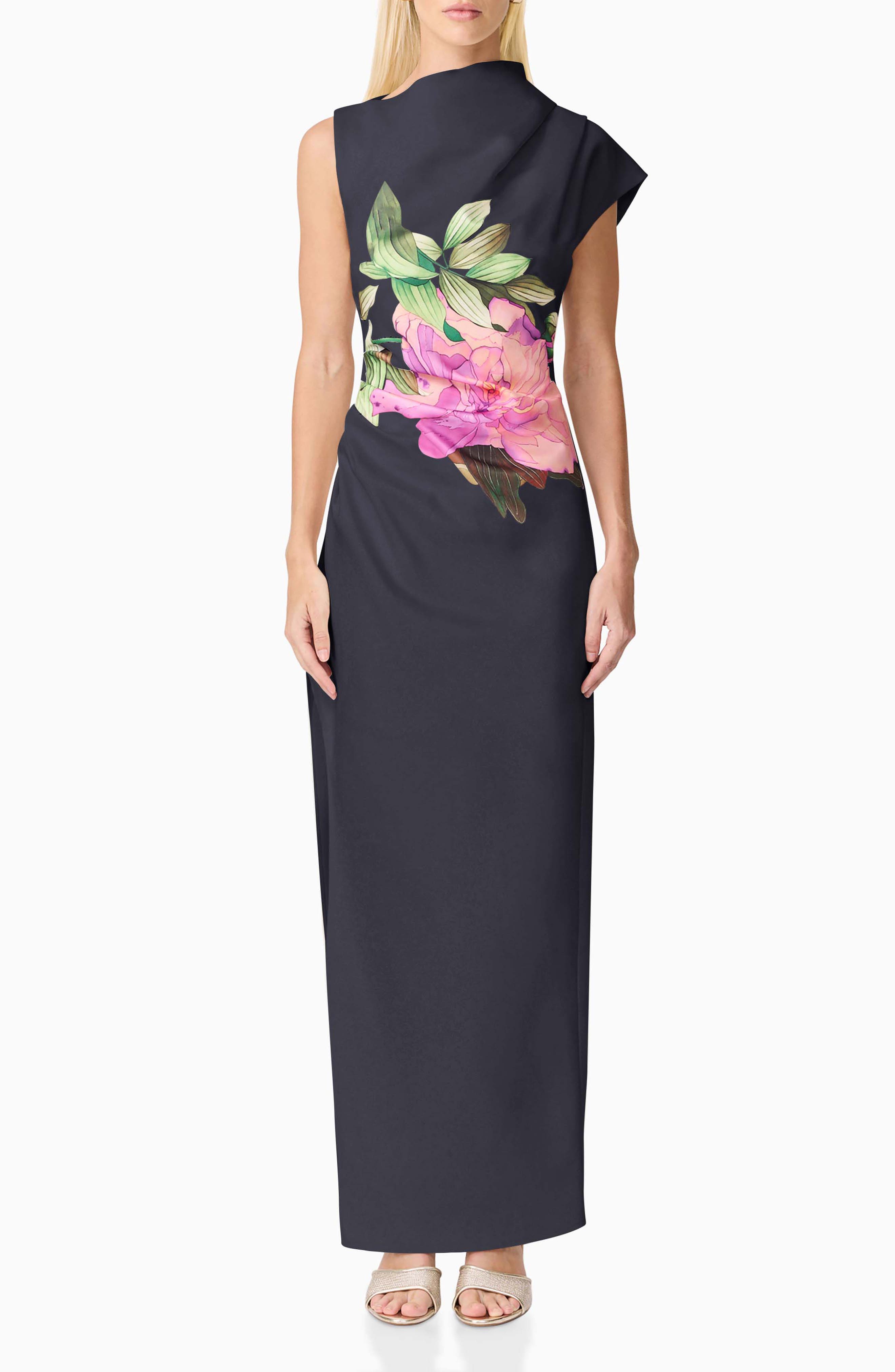 Azelie Floral Print Gown
