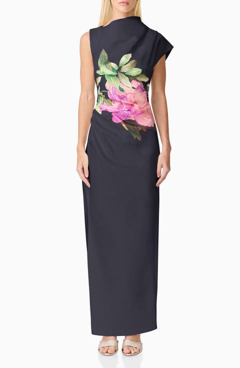Azelie Floral Print Gown