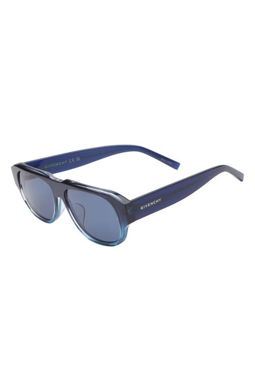 Givenchy Gv Day 54mm Geometric Sunglasses In Blue