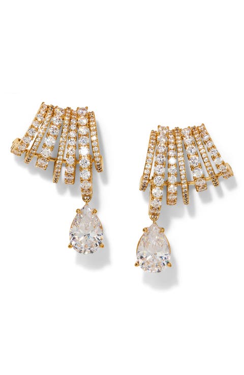 Bonne Anne Cubic Zirconia Climber Earrings