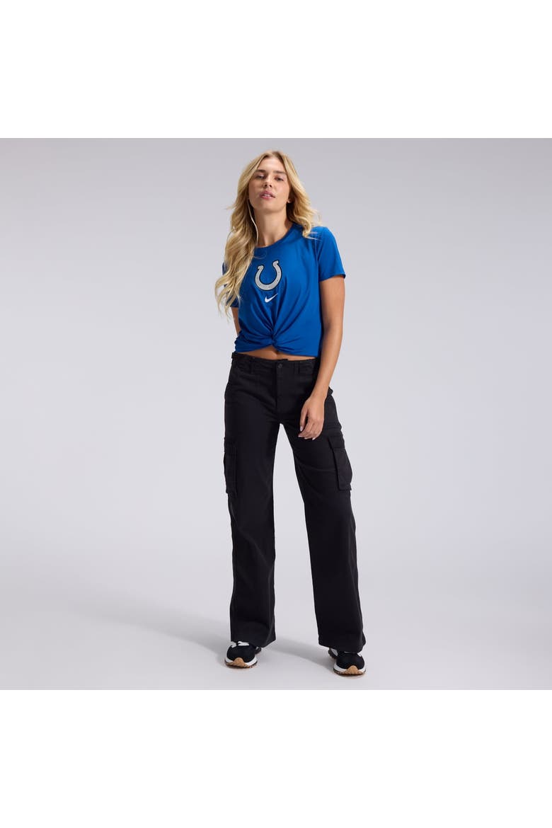Women's Nike  Blue Indianapolis Colts 2026 Rivalries Collection Classic Twist Cropped T-Shirt, Alternate, color, Blue