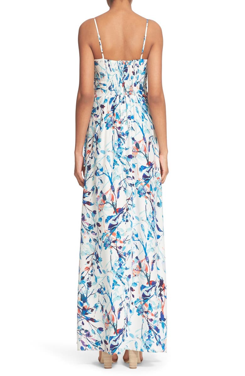 Parker 'Virginia' Lace-Up Silk Maxi Dress, Alternate, color,