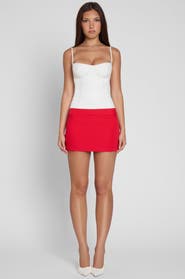 LEAU Classic Column Micro Mini Skirt