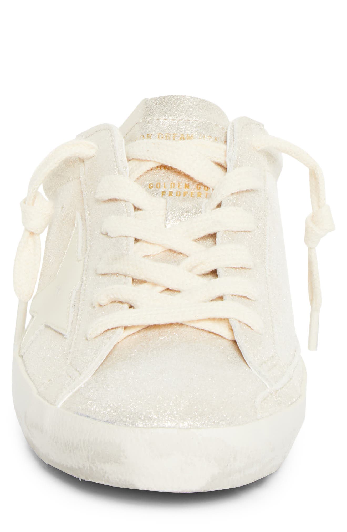 Golden Goose Super-Star Sabot Mule Sneaker, Alternate, color, Platinum/ Cream
