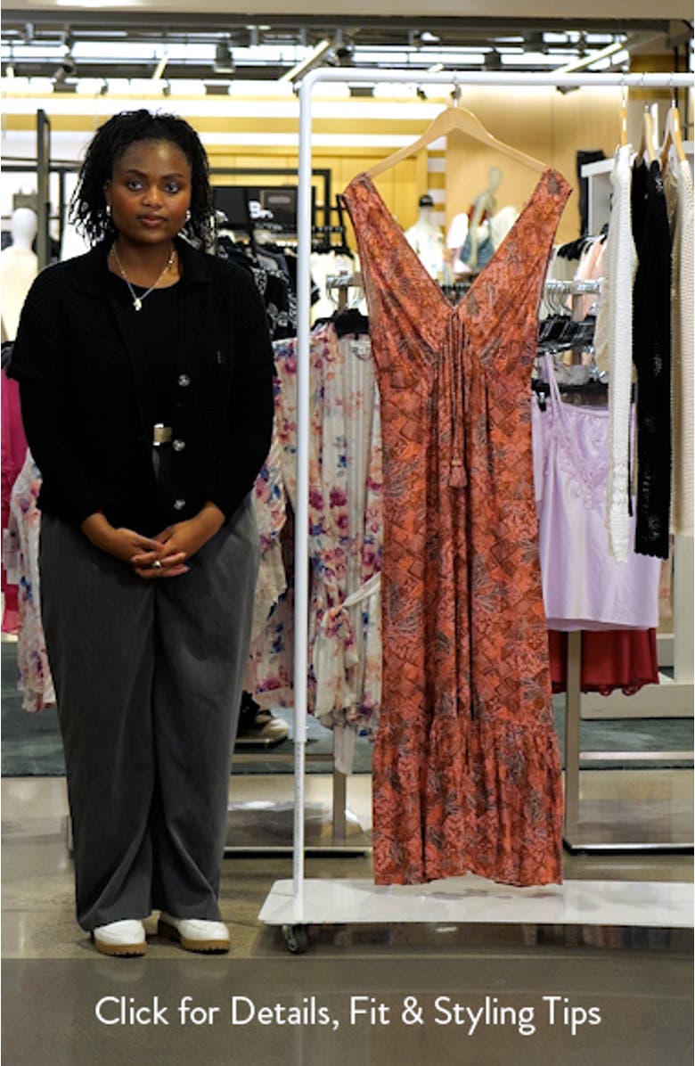 Eden Floral Print Ruffle Hem Sleeveless Maxi Dress, sales video thumbnail