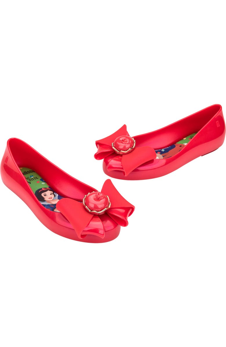 Mini Melissa x Disney Snow White Sweet Love Ballet Flat, Alternate, color, Red