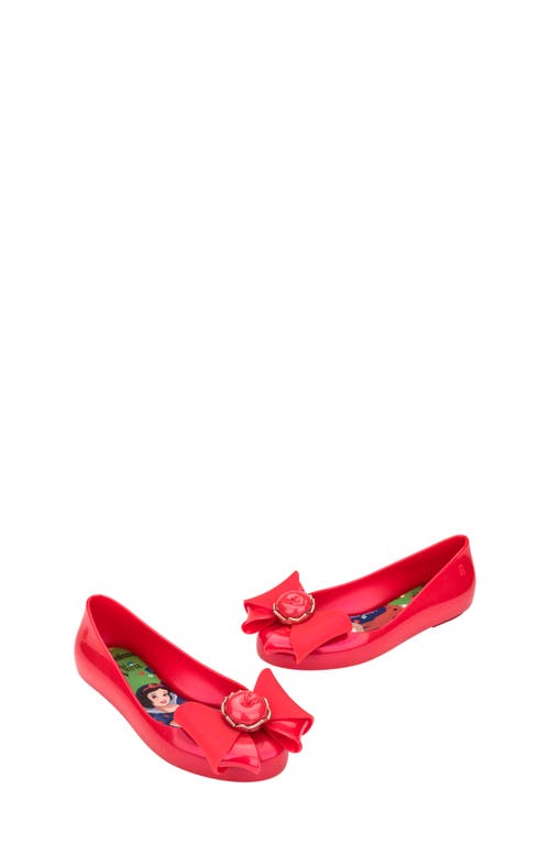 Mini Melissa X Disney Snow White Sweet Love Ballet Flat In Red
