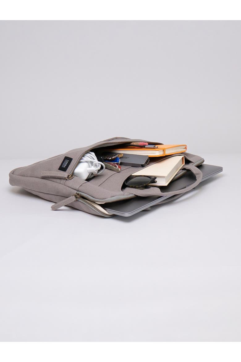 Organic Cotton Laptop Sleeve With Handles, Alternate, color, Cloud Grey