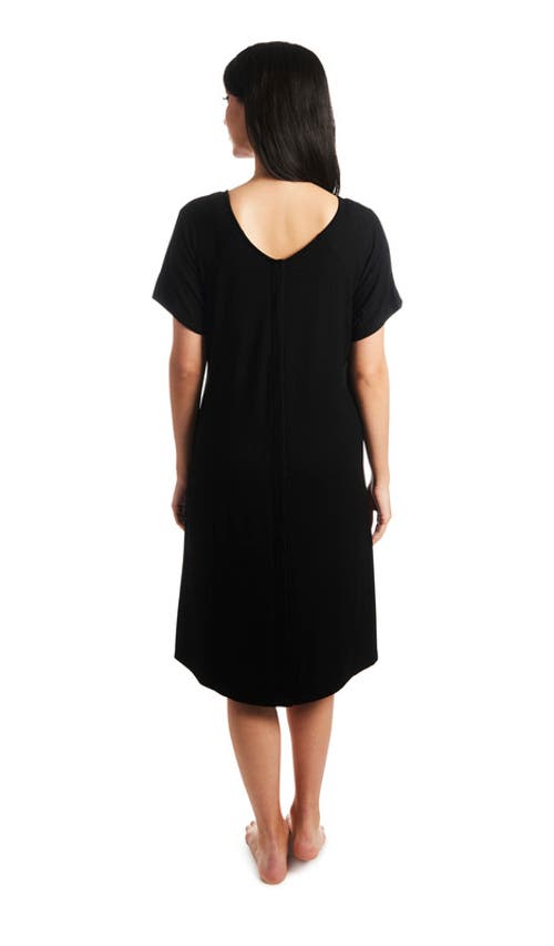 Everly Grey Rosa Jersey Maternity Hospital Gown In Black