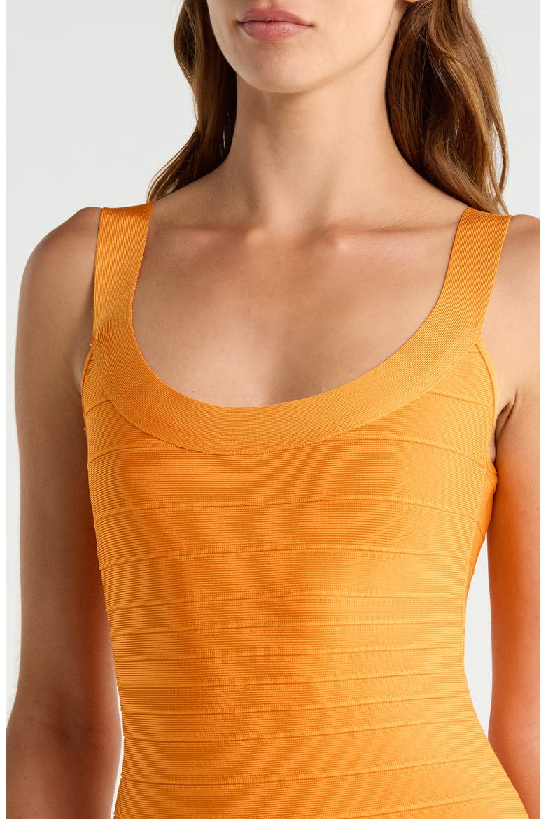 The OG Scoop Neck Bandage Cocktail Dress, Alternate, color, TANGERINE