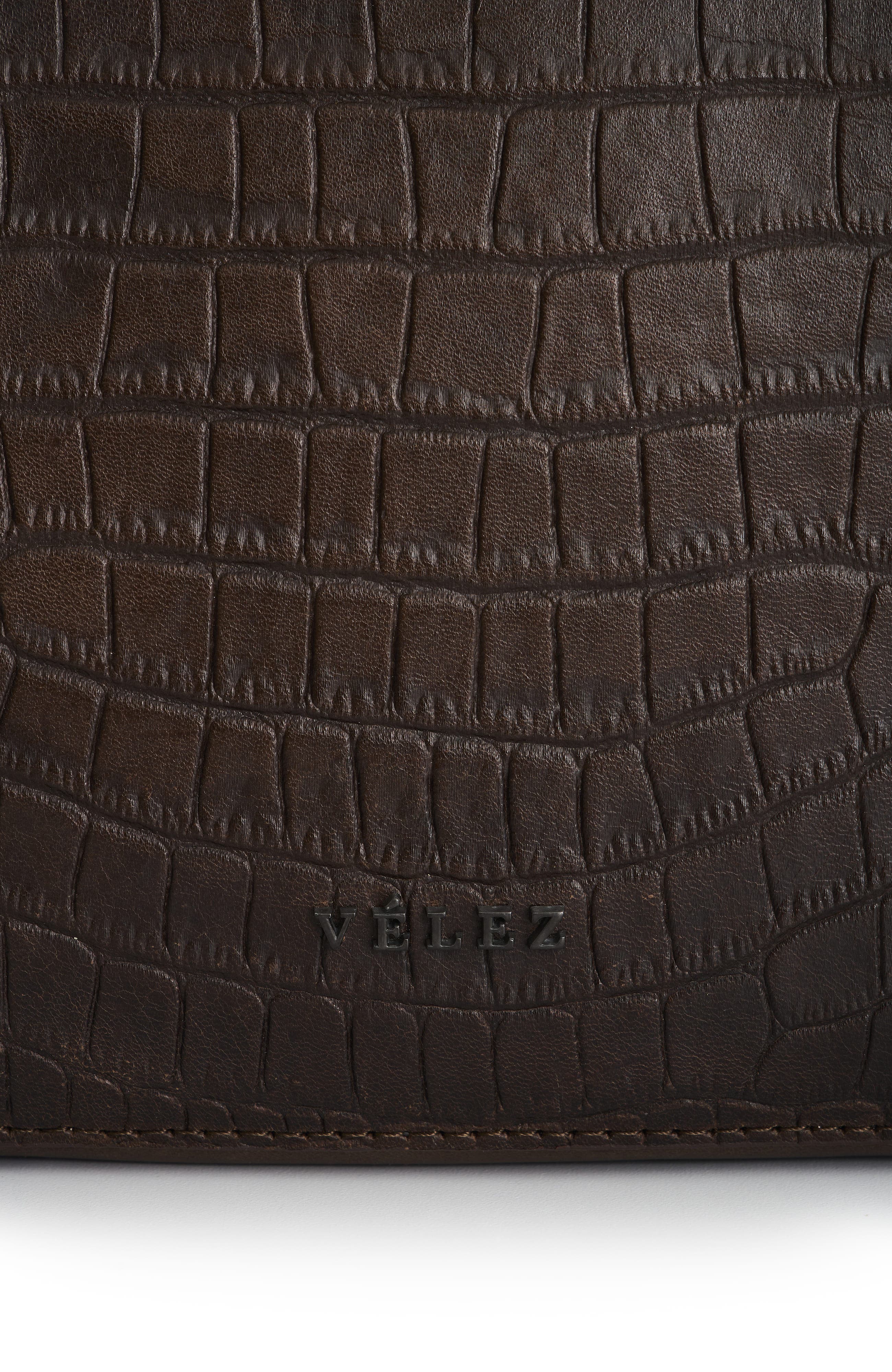 Leather Crossbody Bag  with Adjustable Straps, Alternate, color, Dark Brown