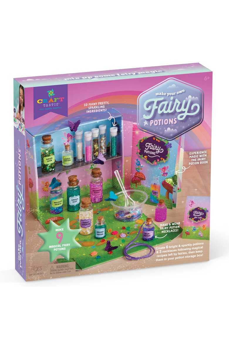 Crafttastic Fairy Potion Kit Diy Fairy Potions Ages 6+, Main, color, Multicolored