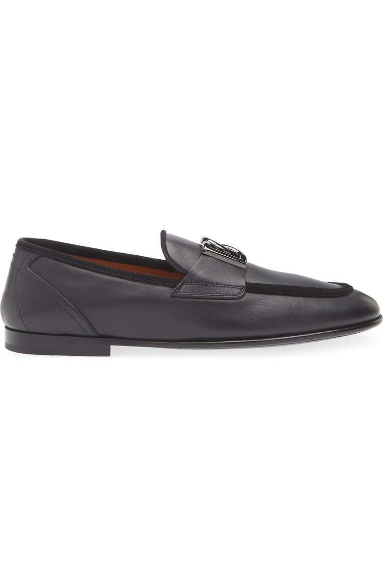 Dolce&Gabbana Dorada Crosta Loafer, Alternate, color, Nero