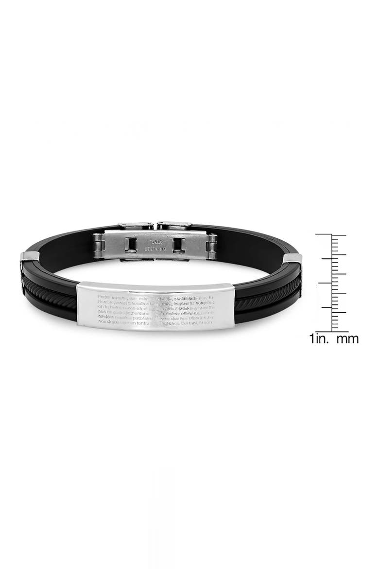 Men's Lord's Prayer ID Bracelet, Alternate, color, BLACK