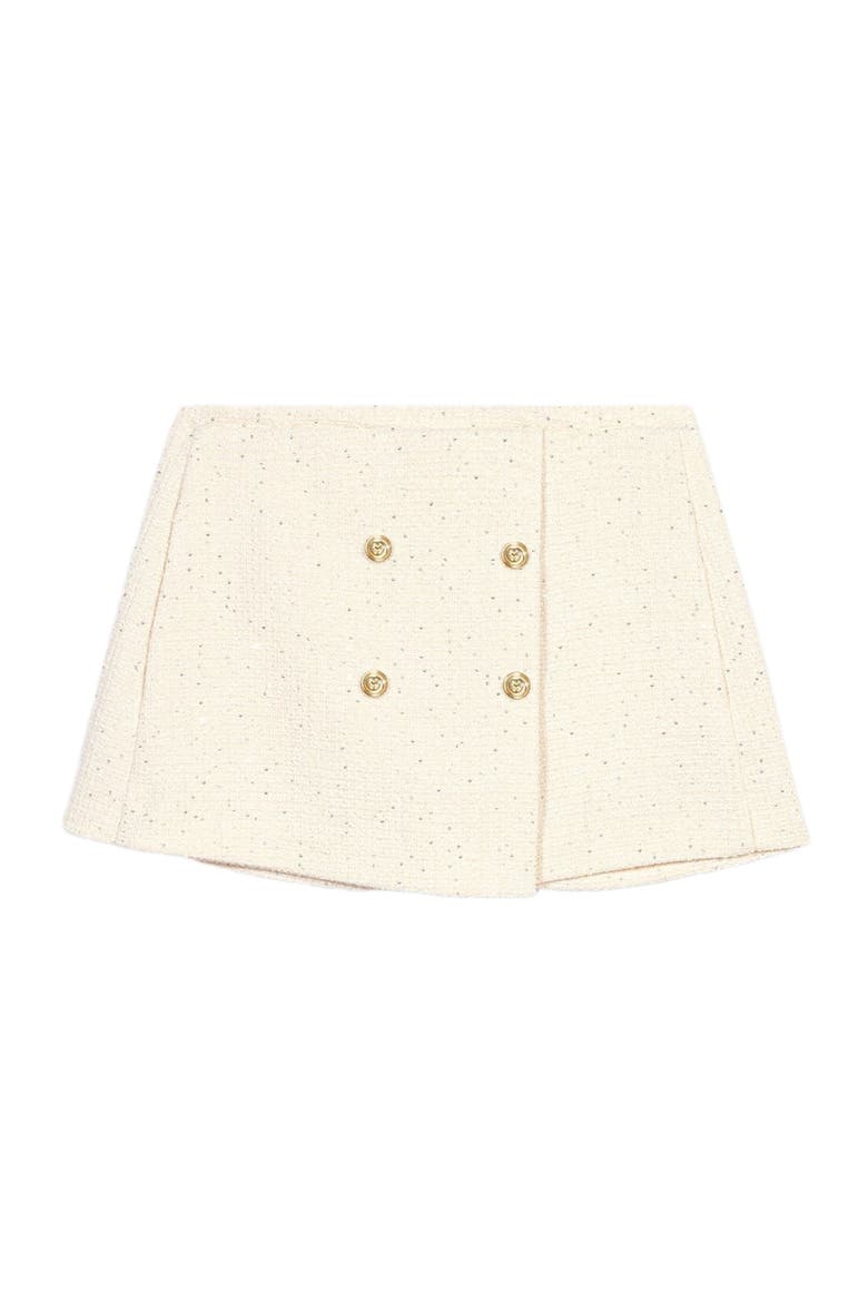 Tweed skort, Alternate, color, Ecru
