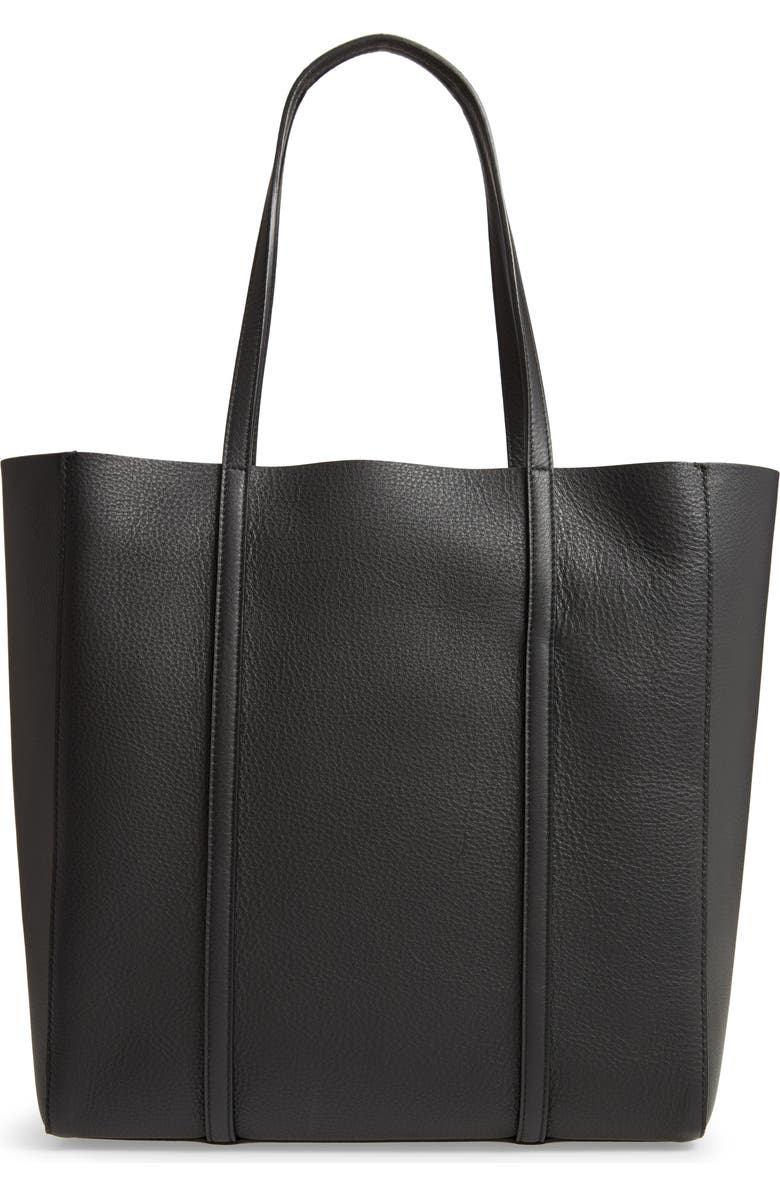Balenciaga Small Everyday Logo Calfskin Tote, Alternate, color,
